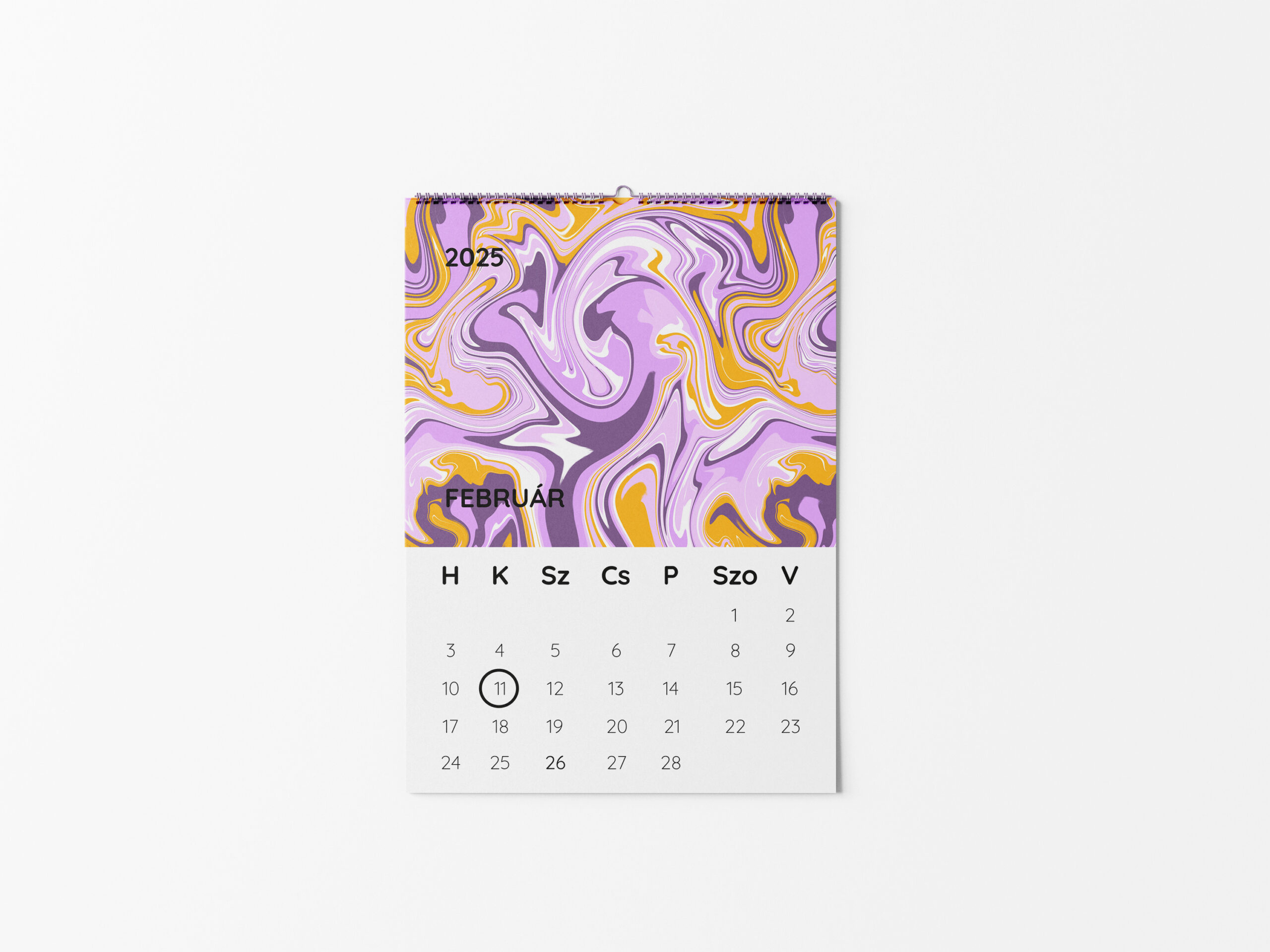Illusion TPC calendar, naptár design, Morva Réka mintatervező, pattern designer és grafikus
