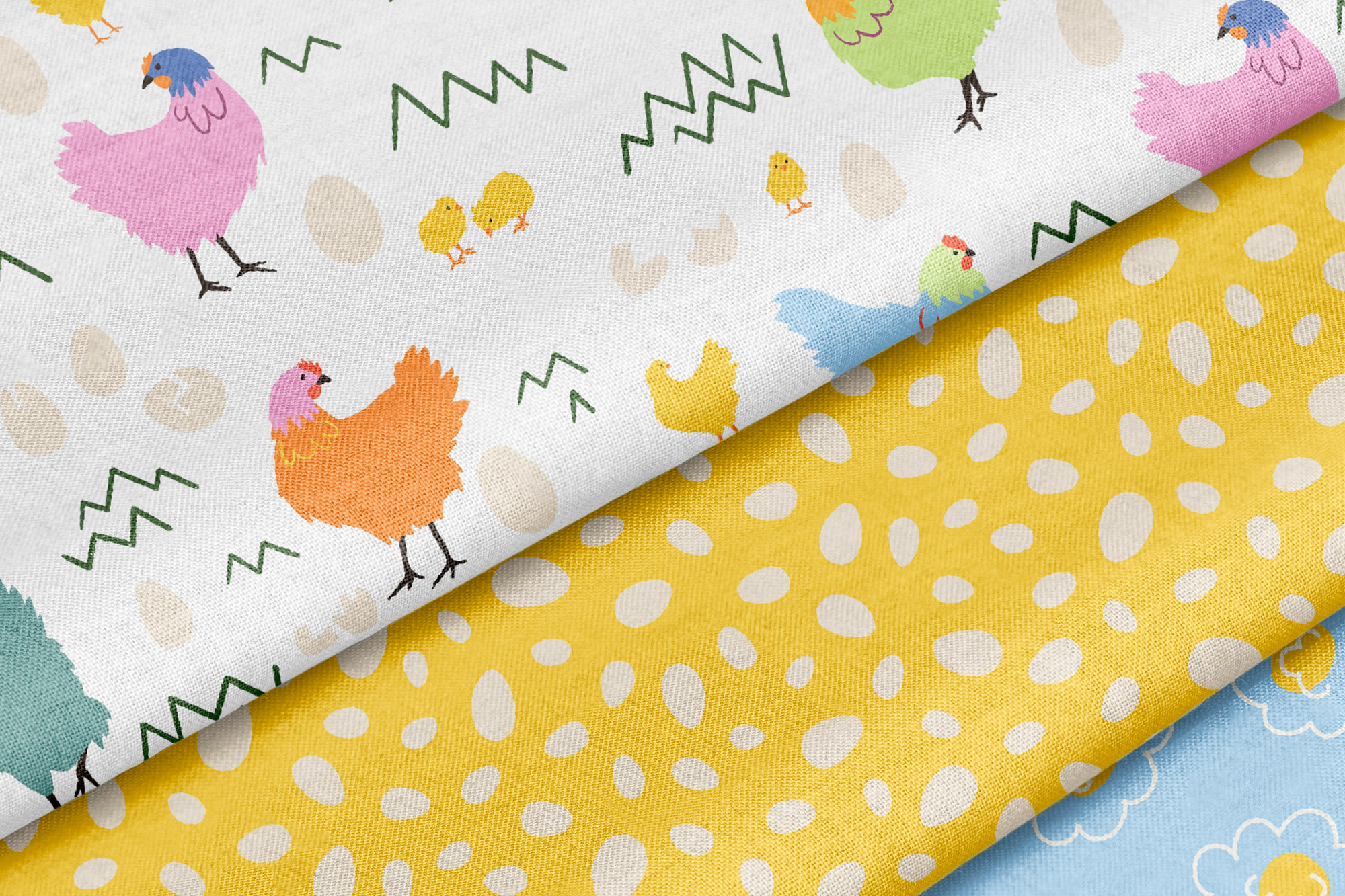 Hellospring 2024 textil mockup, Morva Réka mintatervező, pattern designer és grafikus