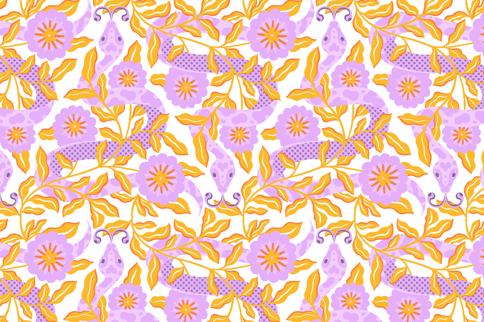 Lunar year allover pattern design, Morva Réka mintatervező, pattern designer és grafikus