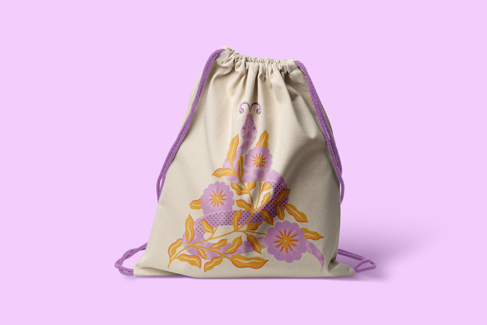 Lunar year bag mockup design, Morva Réka mintatervező, pattern designer és grafikus
